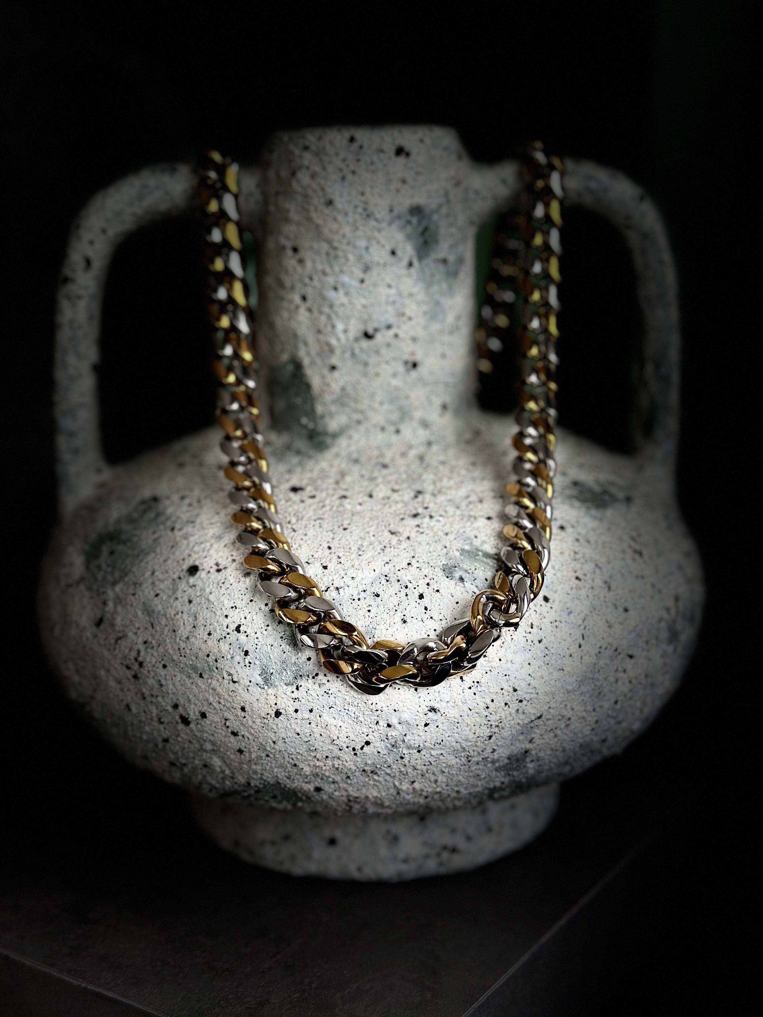 İki Renkli Gold-Silver Kolye