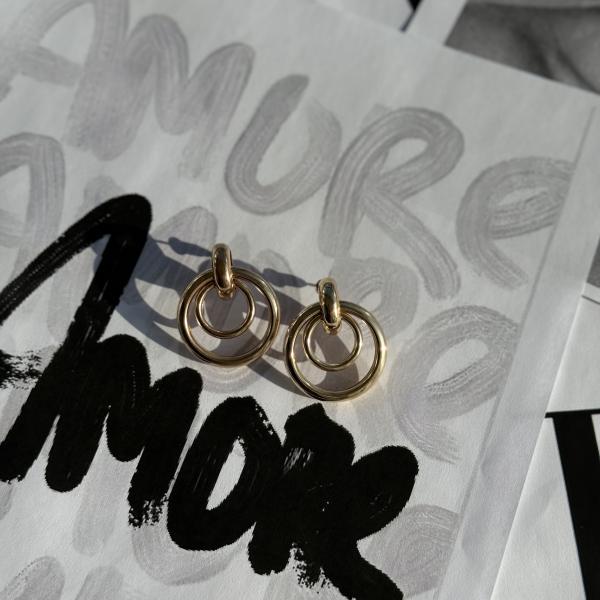 Hoop Küpe Gold