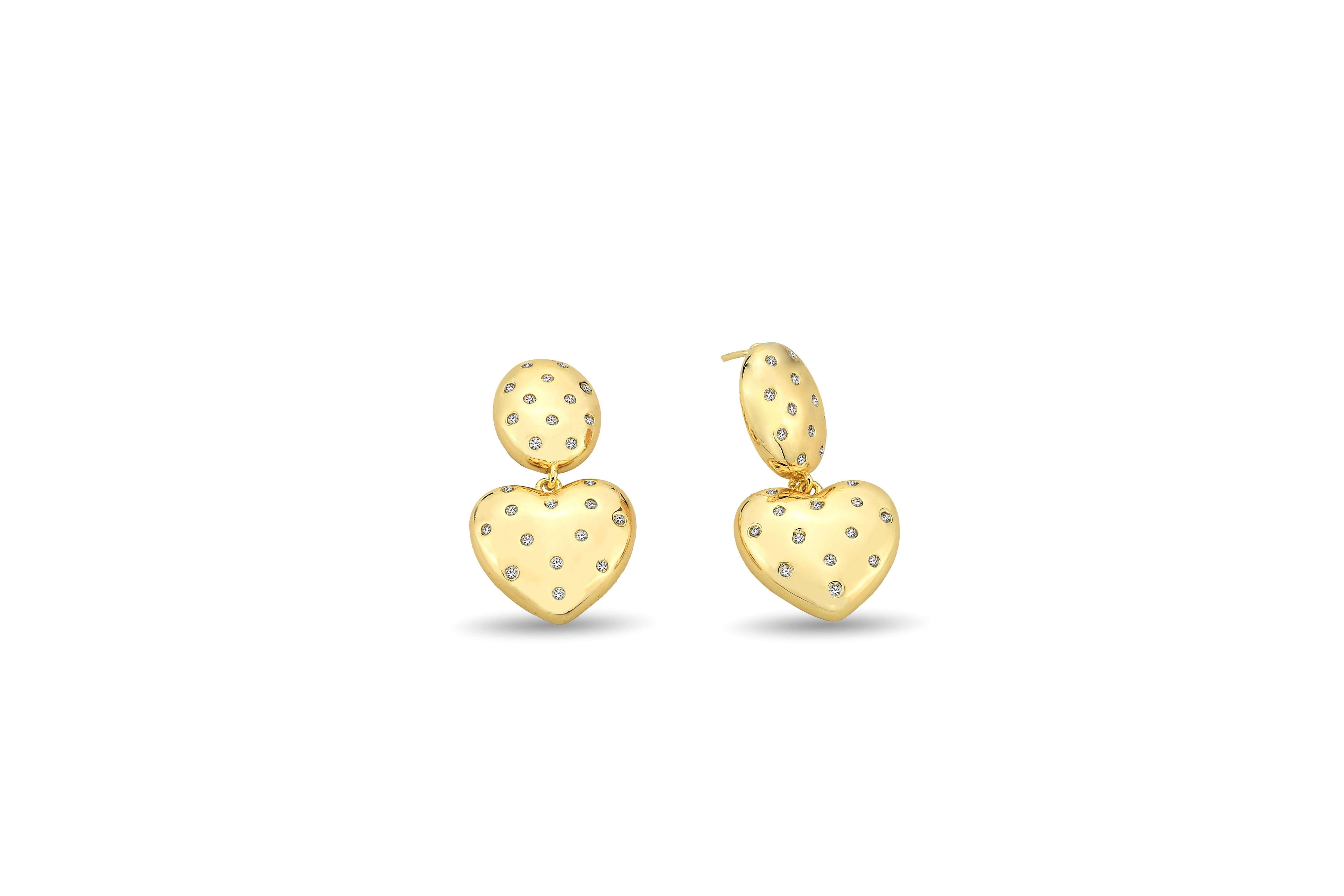 Golden Heart Earring