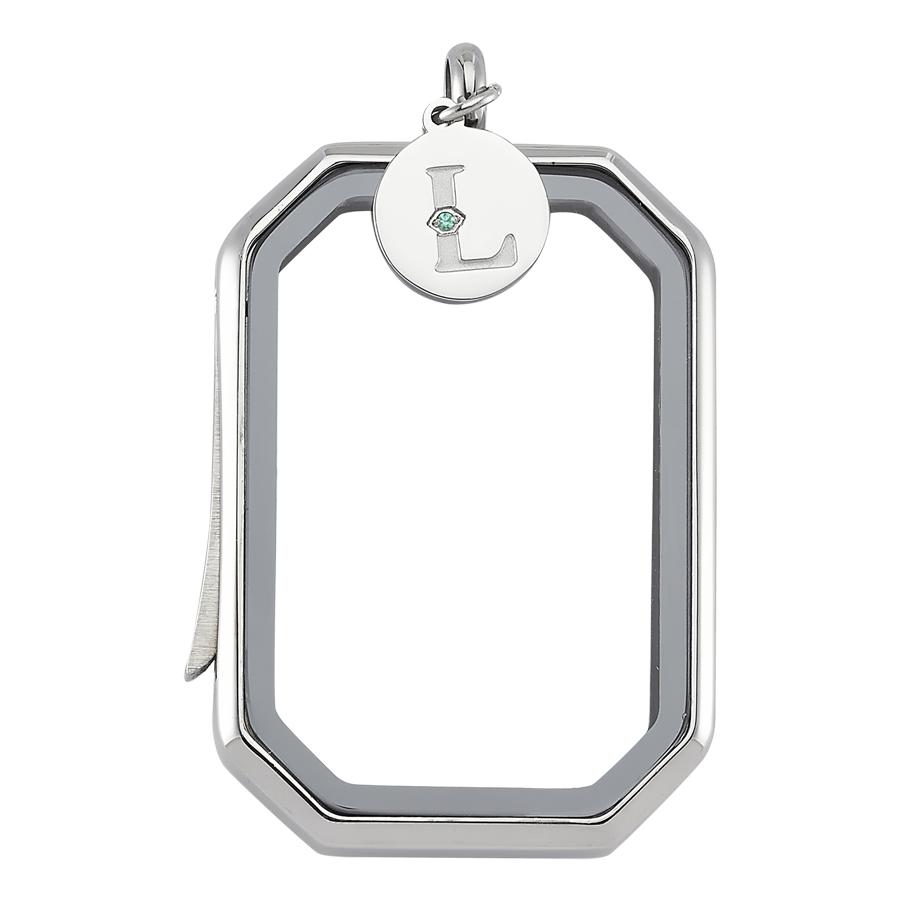 Zirconia - Luzyo- 40*28mm - Silver- Vintage