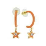 Star Hoop Earring - Orange