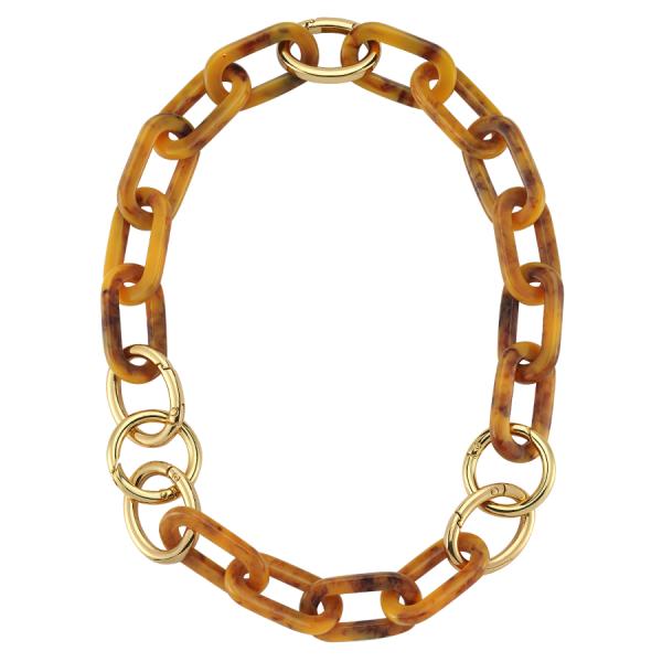 Resin Chunky Necklace - Kahve