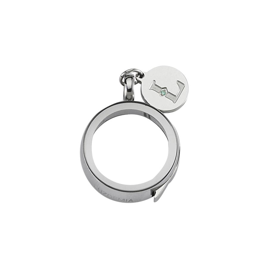 Swarovski Zirconia Logo Tag - Luzyo - 20 mm - Silver - Magnifying