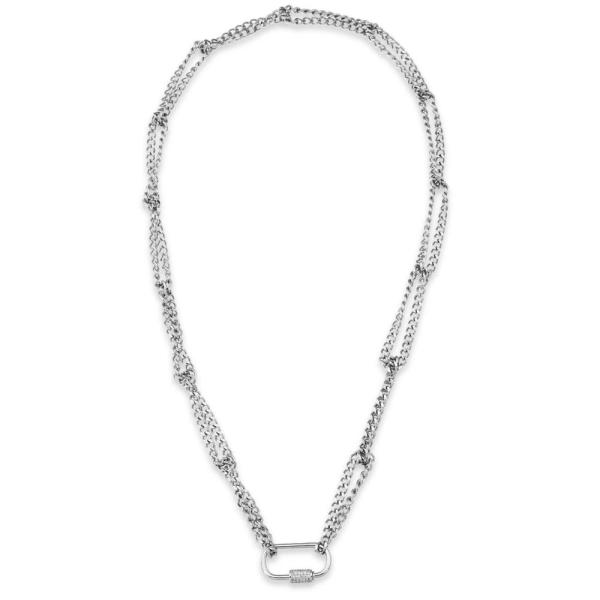 Double Chain & Clasp Necklace
