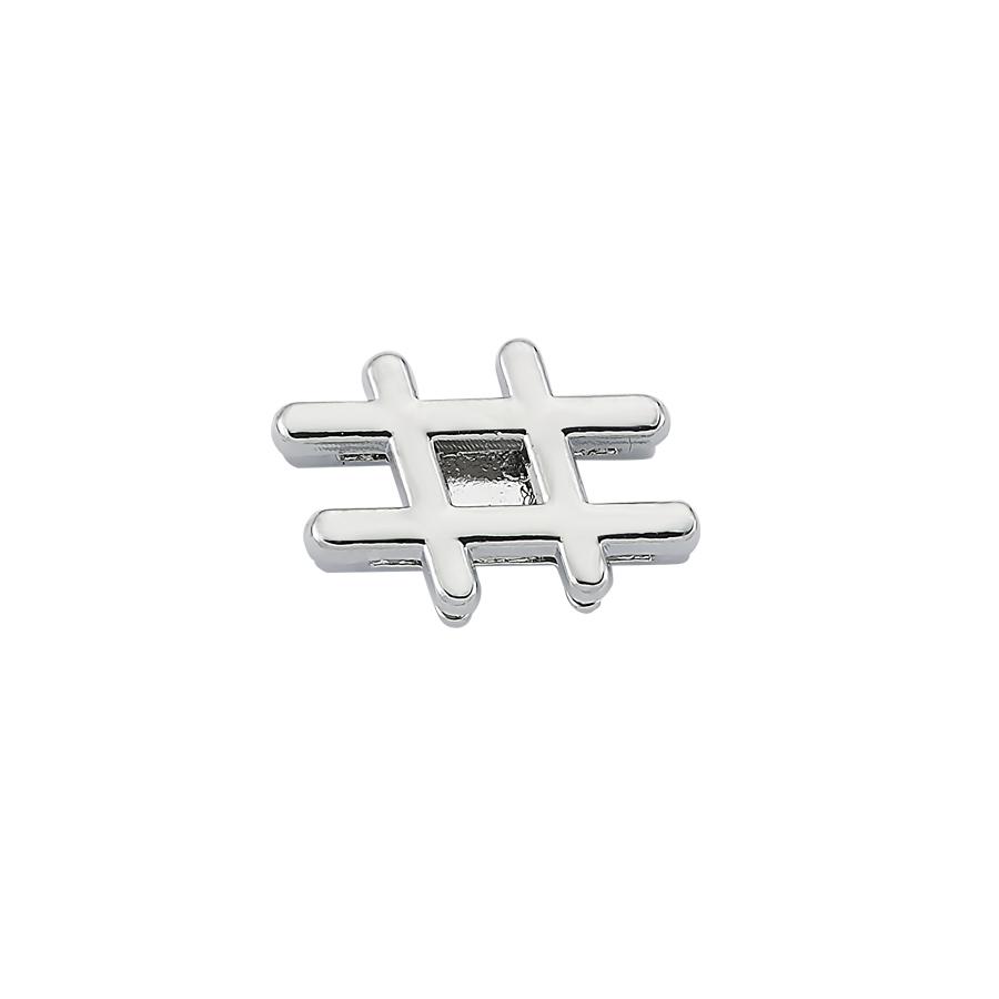 Slider Charm Hashtag - Gümüş