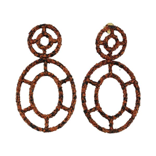 SS. Oval Küpe - Kırmızı