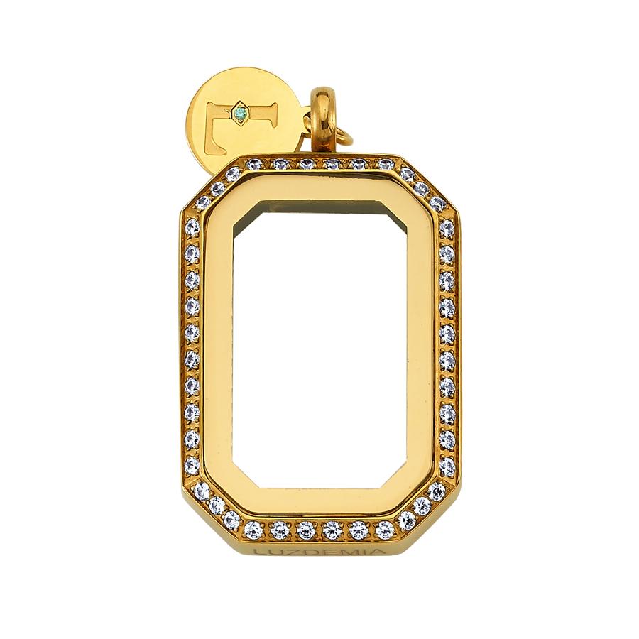 Swarovski- 33*23 mm- Zirconia - Luzyo - Vintage - Gold