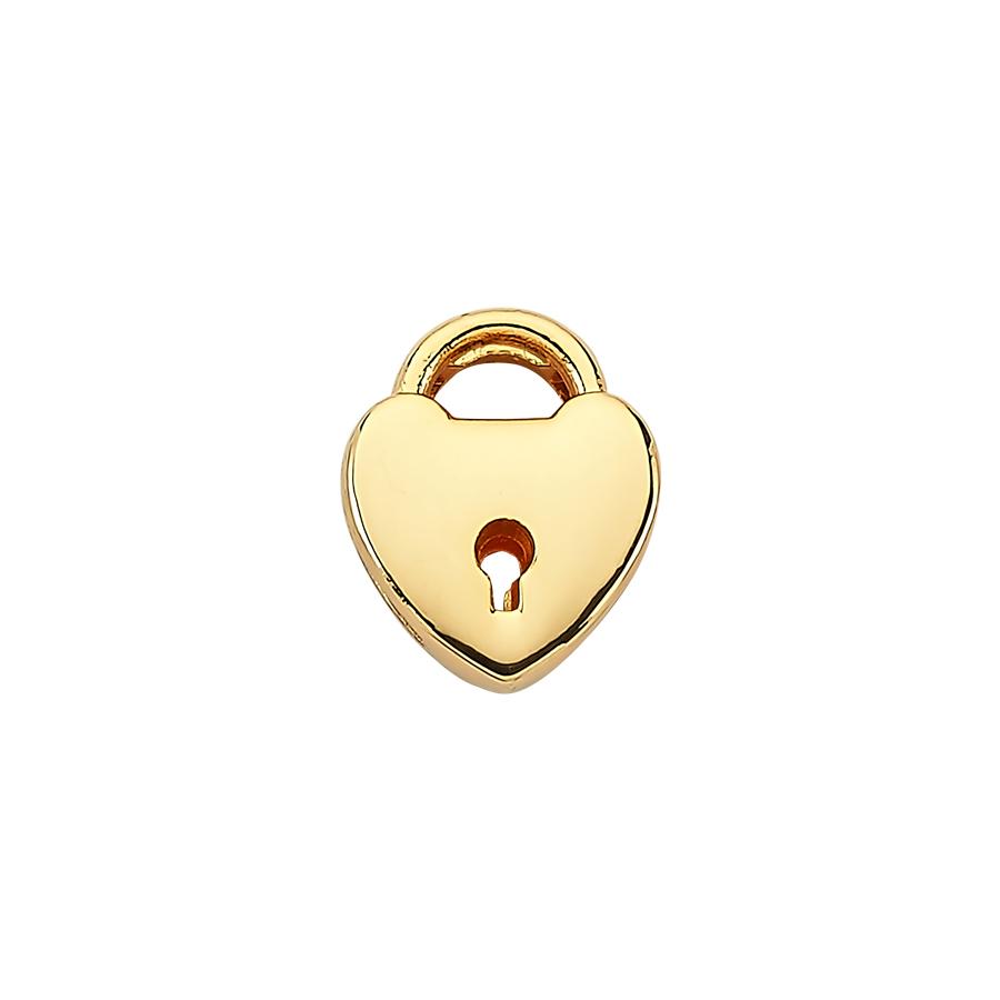 Slider Charm Kilitli Kalp - Altın