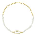 Locker Pearl Chain Necklace