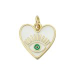 Evil Eye Heart Charm
