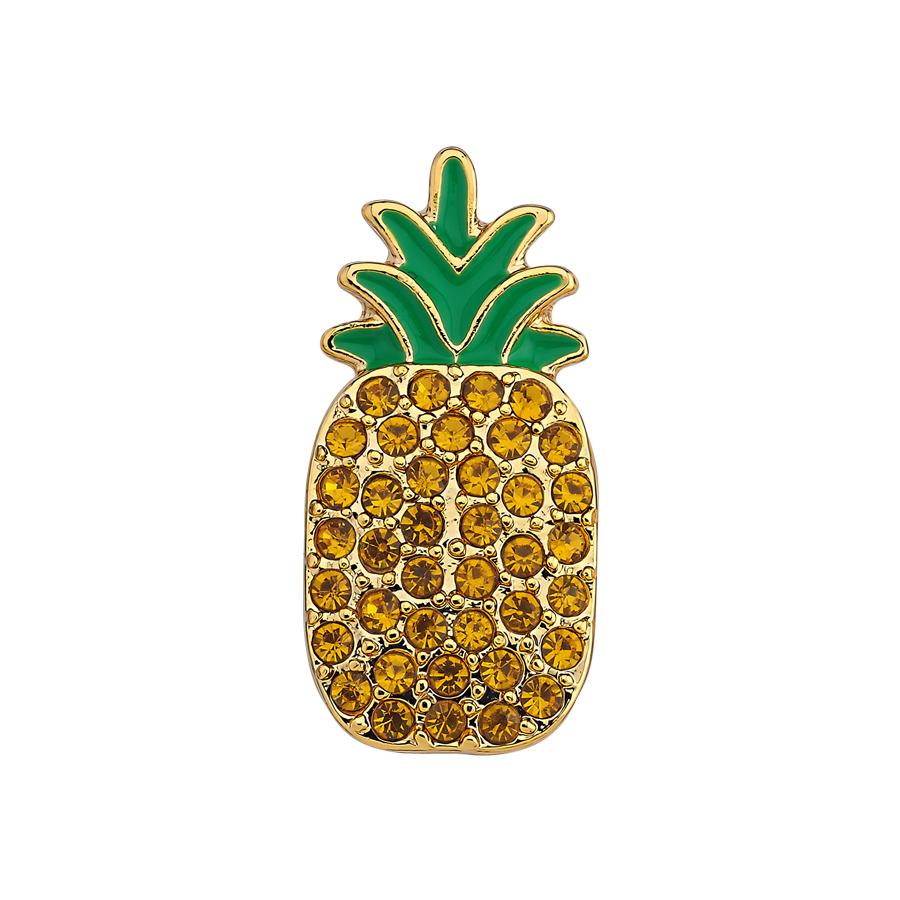 Slider Charm Ananas Taşlı - Altın