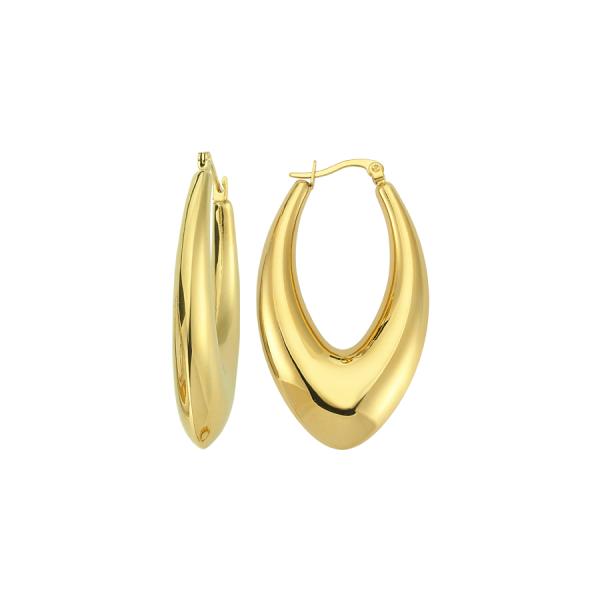 Drop Hoop Earring - Gold