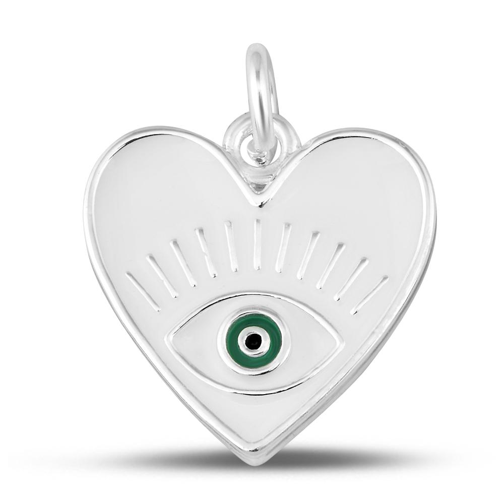 Evil Eye Heart Charm