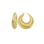 Stripe Hoop Earring - Gold
