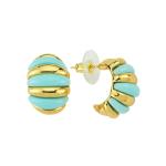 Turquoise Sliced Earring