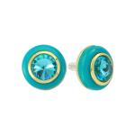 Round Resin Earring - Blue