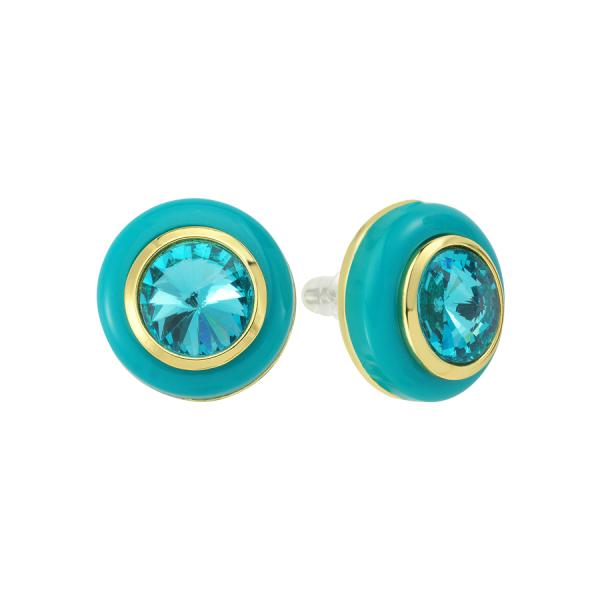 Round Resin Earring - Blue