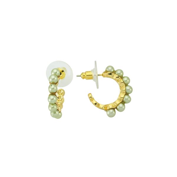 Grey Hoop Earring