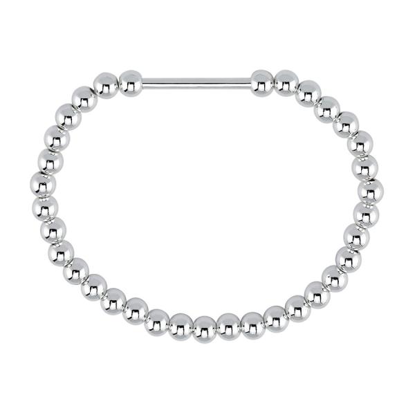 Bar Bead Bracelet - 5mm - White
