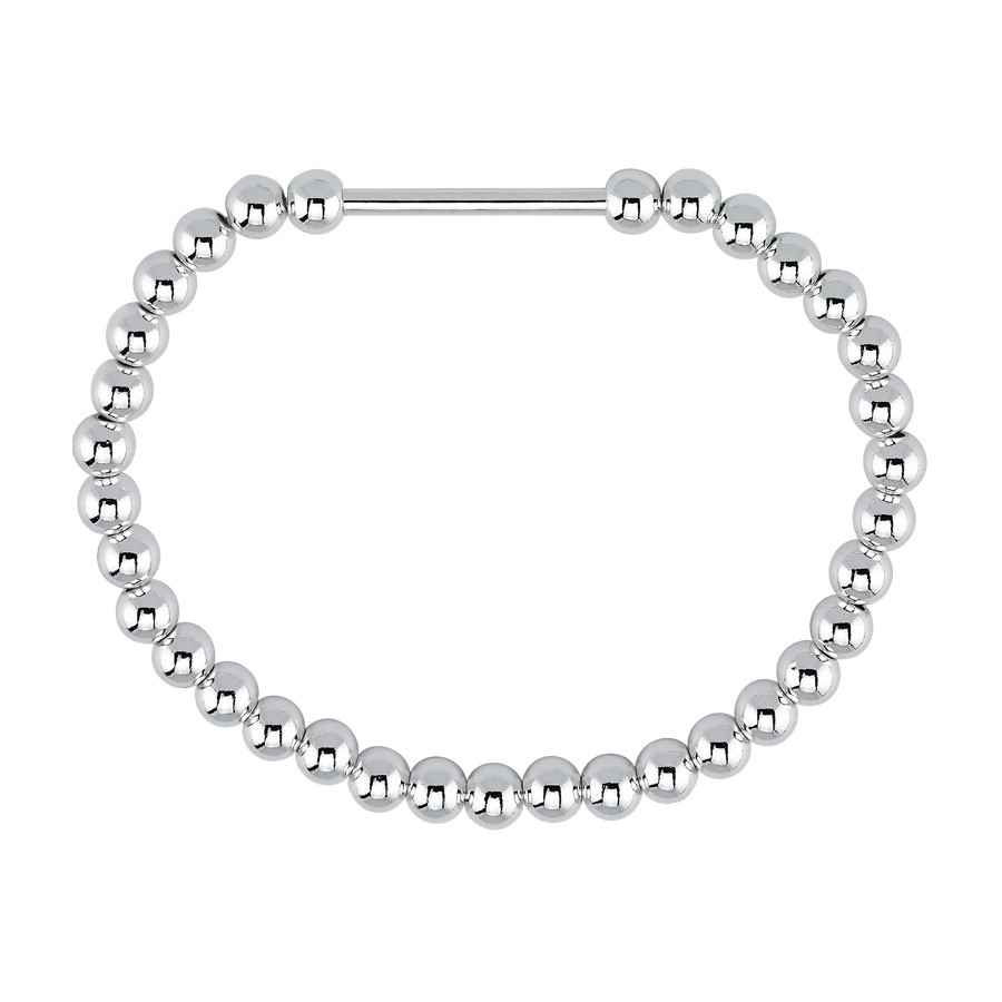 Bar Bead Bracelet - 5mm - White