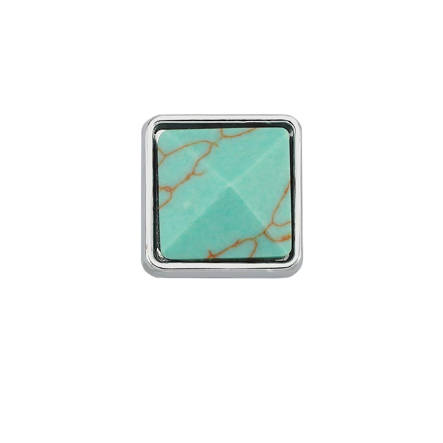 Slider Charm Turkuaz Taş - 1 - Silver