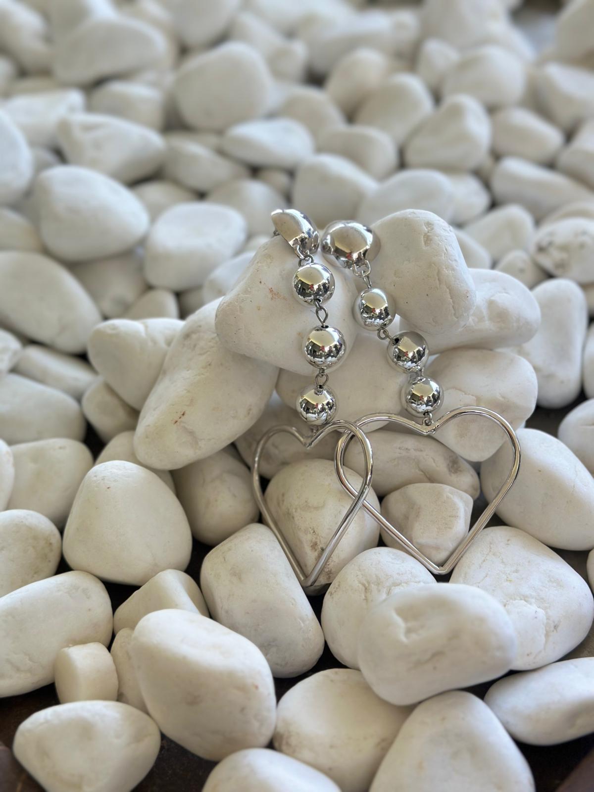Silver Heart Earring
